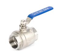 U.S. Solid Válvula de bola DN40 de 1 1/2 pulgadas, rosca G hembra de acero inoxidable 304, puerto completo de 2 vías