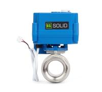 U.S. Solid Válvula de bola motorizada con función manual, certificado NSF 304SS de 1 pulgada, puerto completo, 85-265 V CA, retorno automático de 2 cables, normalmente abierta