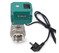 U.S. Solid Válvula de bola motorizada de 1-1/2" con enchufe 220VAC DN40 de acero inoxidable, retorno automático, normalmente cerrado