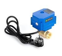 U.S. Solid Válvula de bola motorizada de 1/2 pulgadas con enchufe, 220 V CA DN15, válvula de bola eléctrica de latón de 2 vías, retorno automático, normalmente cerrado