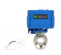 U.S. Solid Válvula de bola motorizada de acero inoxidable 3/4 pulgadas, 9-24 V CA/CC, retorno automático de 2 cables, anulación manual, normalmente abierta, puerto completo