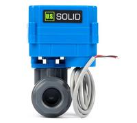 U.S. Solid Válvula de bola motorizada UPVC 1/2" - Válvula de bola eléctrica de plástico con paso completo, retorno automático de 2 hilos, 85-265 V CA, normalmente cerrada