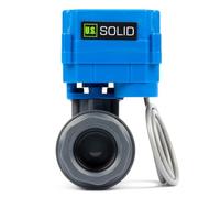 U.S. Solid Válvula de bola motorizada UPVC 1" - Válvula de bola eléctrica de plástico con paso completo, retorno automático de 2 hilos, 85-265 V CA, normalmente cerrada
