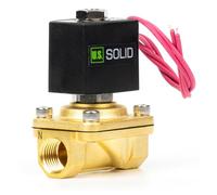 U.S. Solid Válvula solenoide de 1,27 cm, latón CC 12 V con sello Viton, normalmente cerrada, tipo de cable de plomo, rosca G