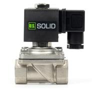 U.S. Solid Válvula solenoide de 3/4 pulgadas, acero inoxidable CA 220 V con sello Viton, normalmente cerrada, tipo caja de conexiones, rosca G