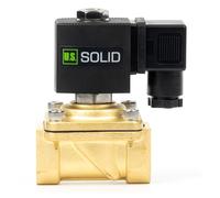 U.S. Solid Válvula solenoide de 3/4 pulgadas, latón CA 220 V con sello Viton, normalmente cerrada, tipo caja de conexiones, rosca G
