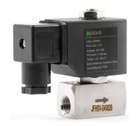 U.S. Solid Válvula solenoide de alta presión - 1/4 pulgadas 60 bar acero inoxidable 24 V CC alta presión resistente a altas temperaturas - 30 - 180 °C