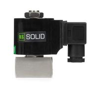 U.S. Solid Válvula solenoide de alta presión de 1/4 pulgadas, 160 bar, acero inoxidable, 12 V CC, alta presión, resistente a altas temperaturas, -60 - 180 ℃, IP65, rosca G