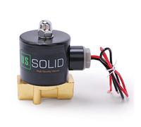 U.S. Solid Válvula solenoide - Válvula de agua eléctrica de aleación de zinc de 3/8", 24 V CA, sello NBR, Normalmente Cerrado