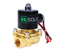 U.S. Solid Válvula solenoide - Válvula solenoide de aleación de zinc de 12 V CC de 1/2", sello NBR, Normalmente Cerrado