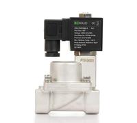 U.S. Solid Válvulas de vapor y solenoide de agua caliente y fría, 230 V, 3/4 pulgadas, acero inoxidable, 2 vías cerradas, 16 bar, 150 °C, junta VITON, funcionamiento piloto