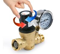 U.S. Solid Water Regulator Valve- 3/4"""" NH Thread NO Lead Brass Hand A