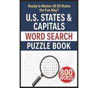 U.S States & Capitals Word Search Puzzle Book For Teens, Adults & Seniors: Easy To Read 50 Puzzles with Solutions | About American Geography, State ... Travel, Teachers, Puzzle Lover & Christmas
