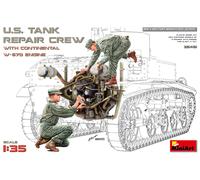 U. S. Tanque Reparación Crew Con Continental W-670 Motor 1 :3 5 Plástico Modelo