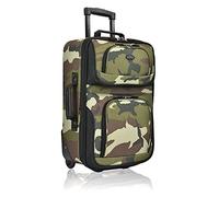 U.S. Traveler Rio - Juego de Equipaje de Mano expandible de Tela Resistente, Camouflage, 2 Wheel Single, Maleta Ligera con Ruedas de 20 Pulgadas