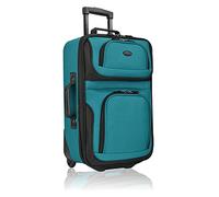 U.S. Traveler Rio - Juego de Equipaje de Mano expandible de Tela Resistente, Teal, 2 Wheel Single, Rio - Maleta de Mano Ligera de 20 Pulgadas