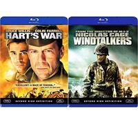 U.S. WWII war Windtalkers Blu-Ray 2 Bundle & Hart's War Double Feature Military Movie Bundle