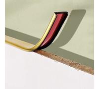 U-Shape Soft Edge Banding,Cinta de PVC autoadhesiva para cantos de muebles,Cinta para cantos de armarios,Mesa,Protector de cantos de tableros de madera (12mm*2m,Gold)