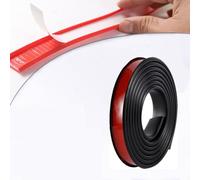 U-Shaped Edge Trim Sealing Strip, Self Adhesive TPE Edge Banding Strip, Wood Board Edge Protector,for Cabinet,Plywood (Black,5M-20mm)