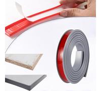 U-Shaped Edge Trim Sealing Strip, Self Adhesive TPE Edge Banding Strip, Wood Board Edge Protector,for Cabinet,Plywood (Gray,3M-9mm)
