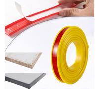 U-Shaped Edge Trim Sealing Strip, Self Adhesive TPE Edge Banding Strip, Wood Board Edge Protector,for Cabinet,Plywood (Yellow,3M-28mm)