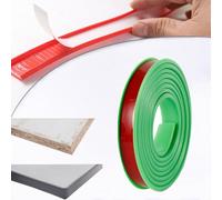 U-Shaped Edge Trim Sealing Strip, Self Adhesive TPE Edge Banding Strip, Wood Board Edge Protector,for Cabinet,Plywood (Green,5M-25mm)