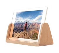 U Shaped Picture Frame - Desktop Photos Display Stand, Rustic Wooden Table Frames Ornament, Elegant Home Decoration Holder | Suitable for Bedroom Office Shelf Memory Photo Showcase, 5x7.01 inches