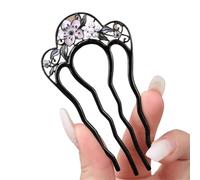 u-shaped pins Accesorios for el cabello estilo moño retro francés, peinetas con flores de perla, horquillas for en forma U for uso diario, broche aleación for mujer, regalo(Color6)