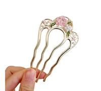 u-shaped pins Accesorios for el cabello estilo moño retro francés, peinetas con flores de perla, horquillas for en forma U for uso diario, broche aleación for mujer, regalo(Color5)