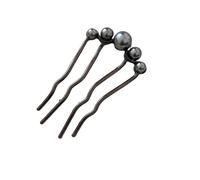 u-shaped pins Accesorios for el cabello estilo moño retro francés, peinetas con flores de perla, horquillas for en forma U for uso diario, broche aleación for mujer, regalo(Color1)