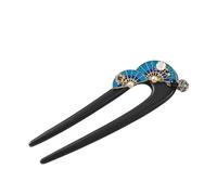 u-shaped pins Horquilla for el pelo con forma de U y flores madera, estilo chino, mariposa, for mujer(Color2)