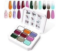 U-Shinein 9 Colors Gradient Painting Gel for Ombre Nails, Palette T