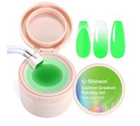 U-Shinein Cushion Gradient Painting Gel, Ombre Nails Aura Nails Full Coverage Precise Control of Each Dip Matte Effect Non-Wip Long Lasting French Manicure Soak Off UV LED DIY Nail Art,20