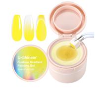 U-Shinein Cushion Gradient Painting Gel, Ombre Nails Aura Nails Full Coverage Precise Control of Each Dip 100pcs Spong & Grabbing Pen Matte Effect Non-Wipe Long Lasting Soak Off UV LED,Set 25