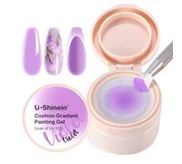 U-Shinein Cushion Gradient Painting Gel, Ombre Nails Aura Nails Full Coverage Precise Control of Each StrokeLong Lasting French Manicure Soak Off UV LED DIY Nail Art, Purple