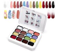 U-Shinein Gel de pintura gradiente, 16 colores, esmalte de uñas de gel Ombre para uñas Ombre Aura Nails, manicura francesa, manicura DIY Nail Art,Paleta A5