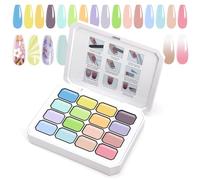 U-Shinein Gel de pintura gradiente, 16 colores, esmalte de uñas de gel Ombre para uñas Ombre Aura Nails, manicura francesa, manicura DIY Nail Art,Paleta A11