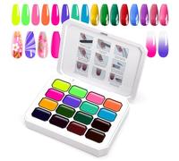 U-Shinein Gel de pintura gradiente, 16 colores, esmalte de uñas de gel Ombre para uñas Ombre Aura Nails, manicura francesa, manicura DIY Nail Art,Paleta A10