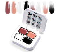 U-Shinein Gel de pintura gradiente, 4 colores, esmalte de uñas de gel Ombre para uñas Ombre Aura Nails, manicura francesa, arte de uñas, paleta D