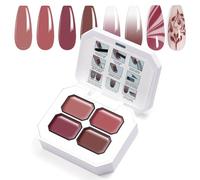 U-Shinein Gel de pintura gradiente, 4 colores, esmalte de uñas de gel Ombre para uñas Ombre Aura Nails, manicura francesa, manicura francesa, arte de uñas, paleta C3