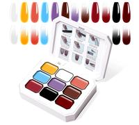 U-Shinein Gel de pintura gradiente, 9 colores, esmalte de uñas de gel Ombre para uñas Ombre Aura Nails, manicura francesa, arte de uñas, paleta K