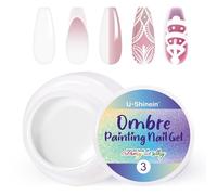 U-Shinein Ombre Gel Nail Polish,Spring Summer Colorful Painting Nail Gel for Ombre Nails Aura Nails, French Manicure DIY Nail Art #03 White
