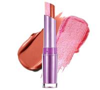 U-Shinein Star Spiral Shine Lipstick,Lip Stain with Pearly Glitter, Long Lasting&Smooth Shimmer Lip Tint,Nourishing Lipstick with Gloss Finish Shimmery Nude Pink