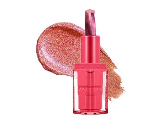 U-Shinein Star Spiral Shine Lipstick,Lip Stain with Pearly Glitter, Long Lasting&Smooth Shimmer Lip Tint,Nourishing Lipstick with Gloss Finish Sparkling Peach Pink