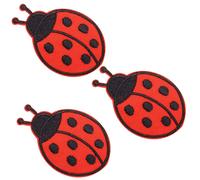 U-Sky Sew o Iron On Patches 3pcs Lindos parches de mariquita para ropa Patches de diseρo de motivos de animales divertidos para mochilas parches