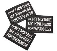 U-Sky Sew o Iron On Patches For Jackets 3pcs Los parches divertidos no confunden mi amabilidad con el parche de debilidad para ropa para mochilas