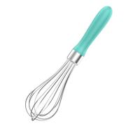 U-Taste Batidor de globo: Batidor de cocina de acero inoxidable 18/10 Batidor manual pequeño de 23 cm con 6 alambres de alta flexibilidad y mango de silicona para batir, mezclar masa (Aqua Sky)