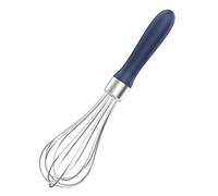 U-Taste Batidor de globo: Batidor de cocina de acero inoxidable 18/10 Batidor manual pequeño de 23 cm con 6 alambres de alta flexibilidad y mango de silicona para batir, mezclar masa (Azul noche)