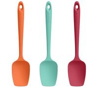 U-Taste Espátulas de Cuchara de Silicona: 315℃ Resistente al Calor Lengua Raspador de Goma Flexible, Juego de 3 Utensilios de Cocina para hornear cocinar mezclar y raspar (Vistoso)