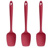 U-Taste Espátulas de Cuchara de Silicona: 315℃ Resistente al Calor Lengua Raspador de Goma Flexible, Juego de 3 Utensilios de Cocina para hornear cocinar mezclar y raspar (Rojo)